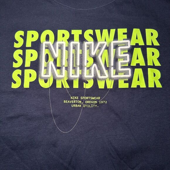 Nike Sportswear Tee Men's Size Large Standard Fit Blue Beaverton Oregon 1972 NEW - Picture 5 of 5